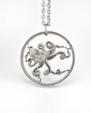 Tuvalu - Octopus Cut Coin Pendant