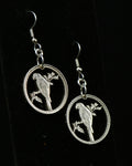 Colombia - Cut Coin Earrings with Parrot