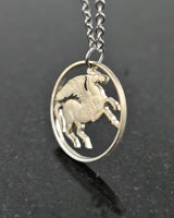 Greece - Pegasus Cut Coin Pendant