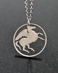 Greece - Pegasus Cut Coin Pendant