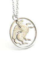 Greece - Pegasus Cut Coin Pendant