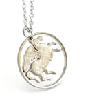 Greece - Pegasus Cut Coin Pendant