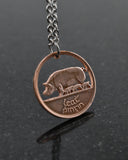 Ireland - Cut Coin Pendant with Pigs