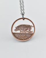 Ireland - Cut Coin Pendant with Pigs