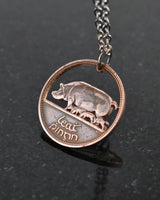 Ireland - Cut Coin Pendant with Pigs