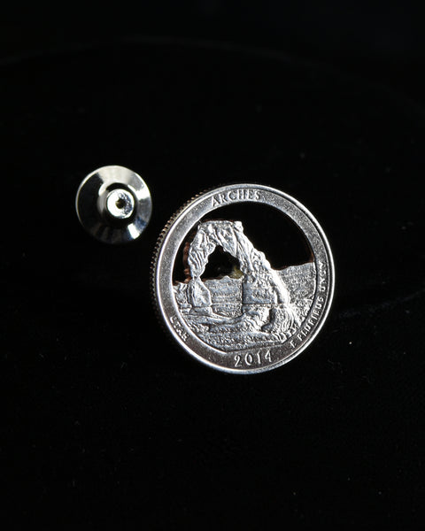 U.S. - Utah Arches Cut Coin Pin