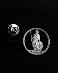 Switzerland - Helvetia Cut Coin Pin