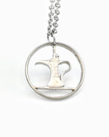 United Arab Emirates - Cut Coin Pendant with Dallah Coffee Pot