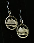 Egypt - Cut Coin Earrings with Pyramids