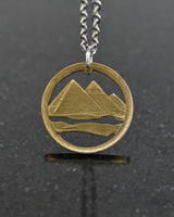 Egypt - Pyramids Cut Coin Pendant