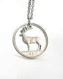 Ireland - Red Deer Cut Coin Pendant