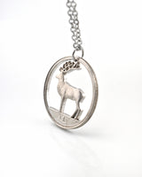 Ireland - Red Deer Cut Coin Pendant