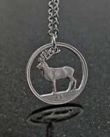 Ireland - Red Deer Cut Coin Pendant