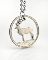 Ireland - Red Deer Cut Coin Pendant