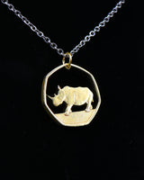 Botswana - Rhino Cut Coin Pendant