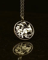 Australia - Kangaroos One Dollar Cut Coin Pendant