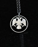 Russia - Cut Coin Pendant with Double Headed Eagle