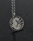 Singapore - Cut Coin Pendant with Seahorse