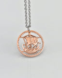 Cyprus - Cut Coin Pendant with Ancient Ship
