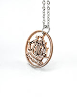 Great Britain - Ship Cut Coin Pendant