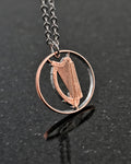 Ireland - Cut Coin Pendant with Harp (2 Pence)