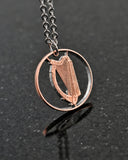 Ireland - Cut Coin Pendant with Harp (2 Pence)