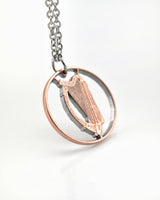 Ireland - Cut Coin Pendant with Harp (2 Pence)