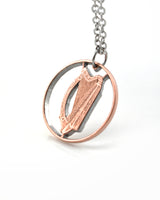 Ireland - Cut Coin Pendant with Harp (2 Pence)