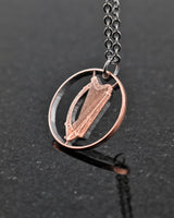 Ireland - Cut Coin Pendant with Harp (2 Pence)