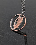 Ireland - Cut Coin Pendant with Harp (2 Pence)