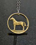 Ireland - Horse Cut Coin Pendant