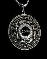Sri Lanka - Silver Cut Coin Pendant with Mandala