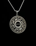 Sri Lanka - Silver Cut Coin Pendant with Mandala