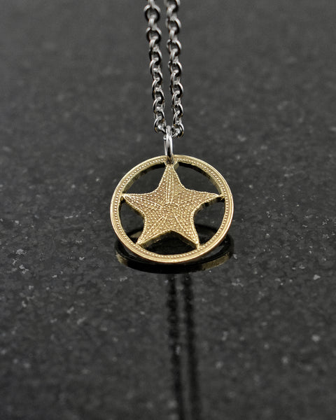 Bahamas - Starfish Cut Coin Pendant