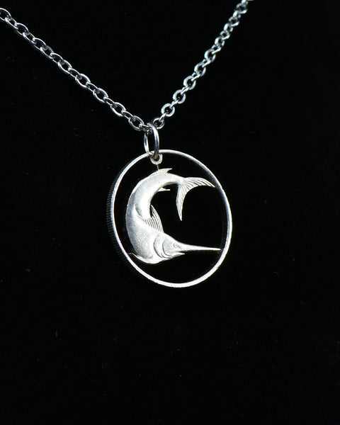 Singapore - Swordfish Cut Coin Pendant