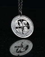Iceland - Cut Coin Pendant with Land Wights