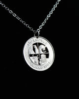 Iceland - Cut Coin Pendant with Land Wights