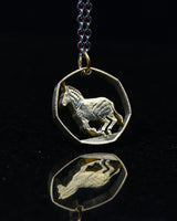 Botswana - Zebra Cut Coin Pendant
